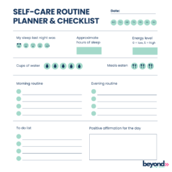 Self-Care Routine Planner | Beyond Liminal