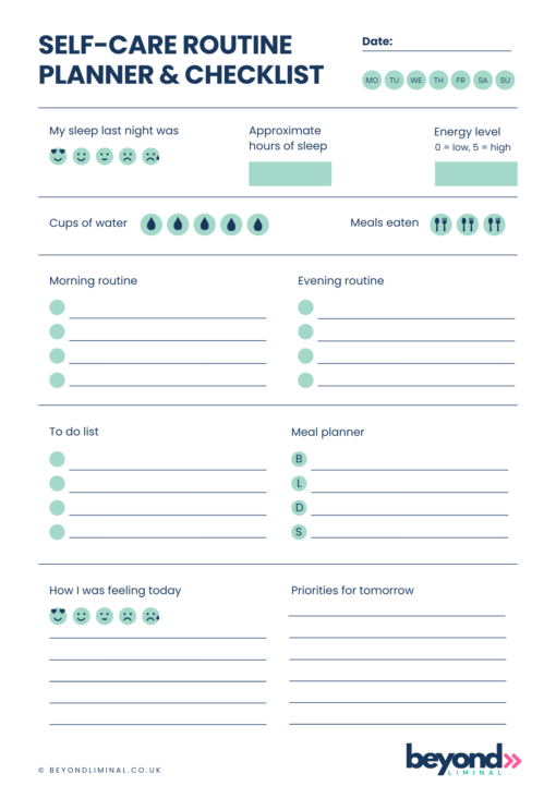 Self-care checklist and meal planner - Image 2