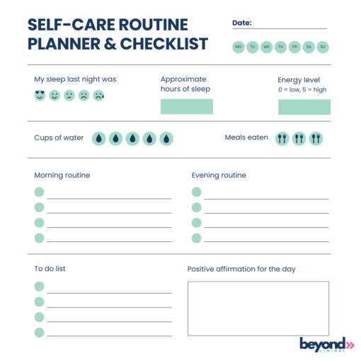 Self-Care Routine Planner | Beyond Liminal