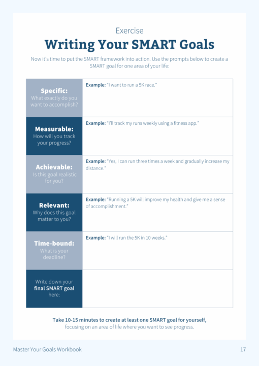 Goal Setting Wookbook Using the SMART Goals Framework - Image 4